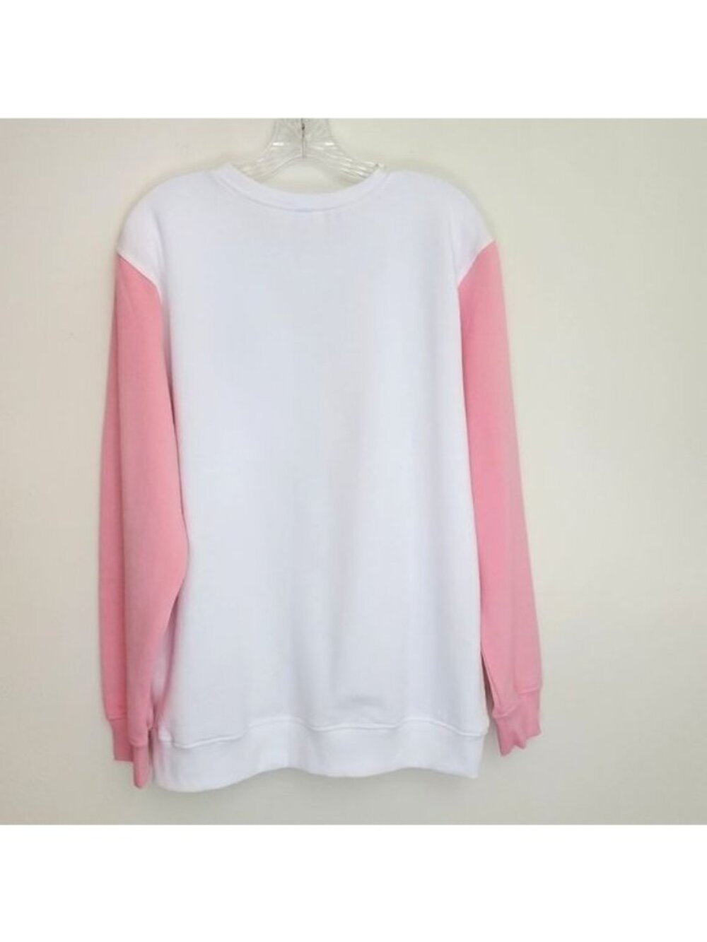 Pusheen sushi cat colorblock crew neck pink and white sweatshirt - Picture 10 of 11